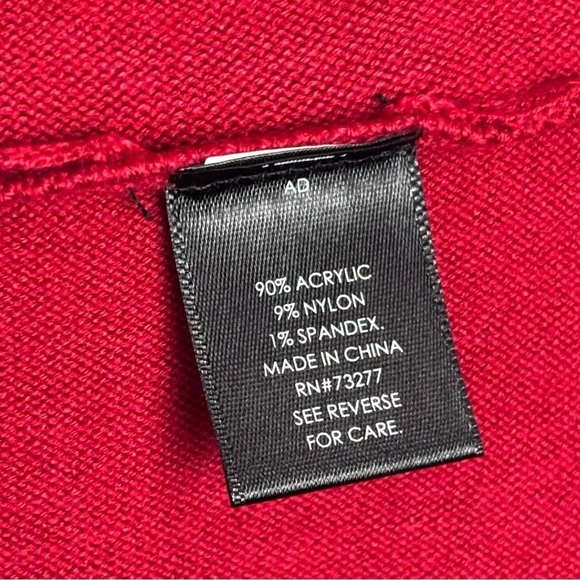 JASON WU 221869 RED SEQUIN CUFF KNIT FIT & FLARE LONG SLEEVE HOLIDAY DRESS - Picture 12 of 14